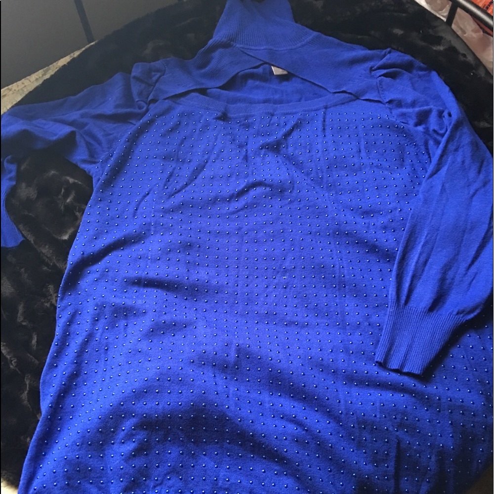 Stunning Royal Blue Spring-Weight Sweater Tunic